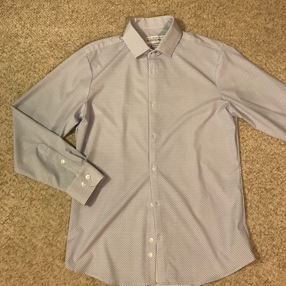 Mizzen + Main white Medium Slim button down